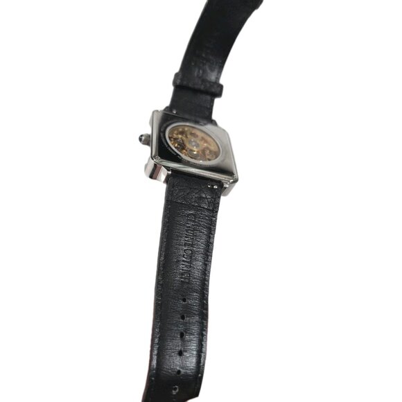 Android  AD223 Skeleton Automatic Silver 39mm Black Leather Ostrich Band - Picture 6 of 7